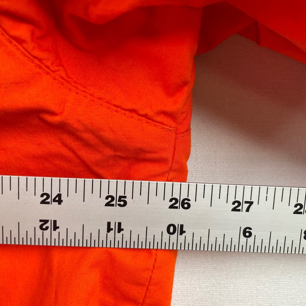 VTG Nautica Reversible Colorblock Windbreaker Jacket Hood Orange Blue Large - Picture 4 of 12